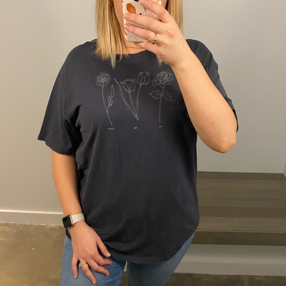 Oversized Graphite Tee